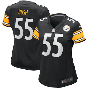 womens nike devin bush black pittsburgh steelers game playe